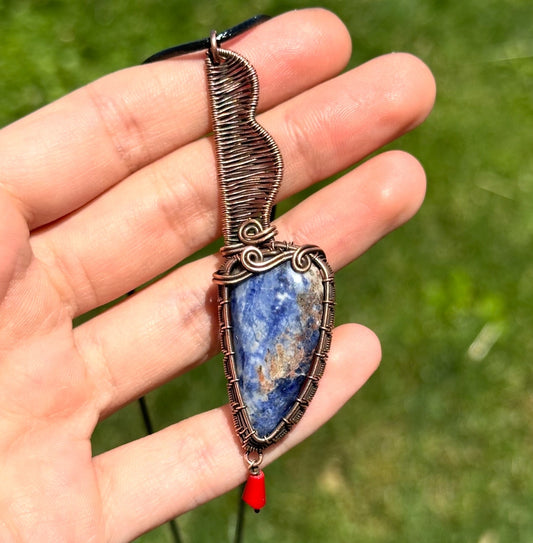 Sodalite Knife Necklace