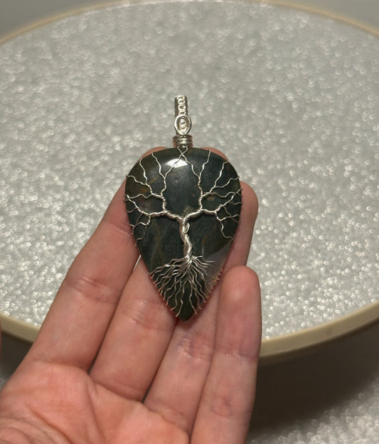 Moss Agate Tree of Life Necklace