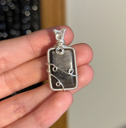 Silver Sheen Obsidian Necklace