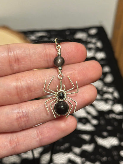 Crystal Spider Necklaces (Silver)