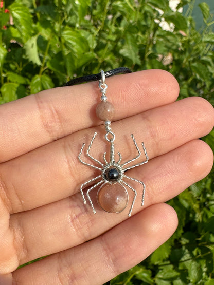 Crystal Spider Necklaces (Silver)