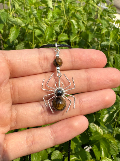 Crystal Spider Necklaces (Silver)