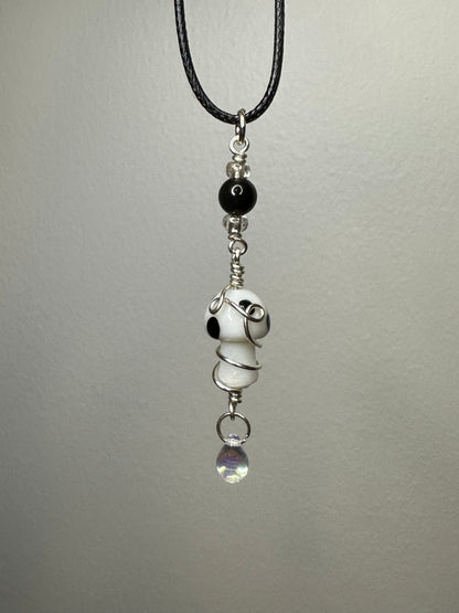 Crystal Mushroom Necklaces (Silver)