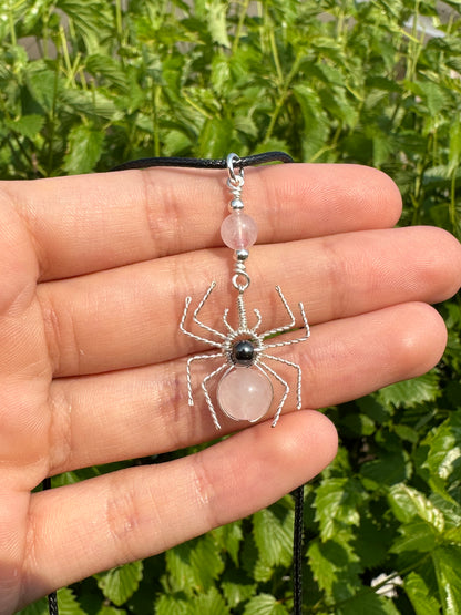 Crystal Spider Necklaces (Silver)