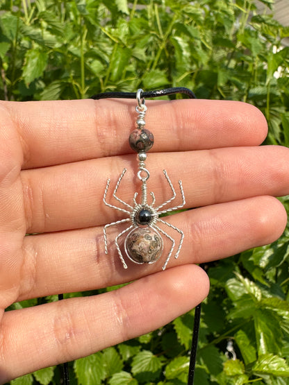 Crystal Spider Necklaces (Silver)