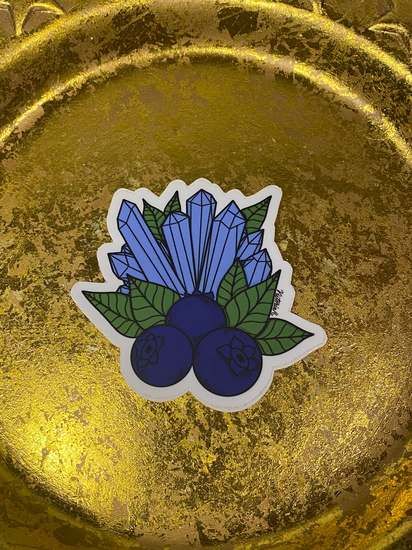 Blueberries Crystal Sticker