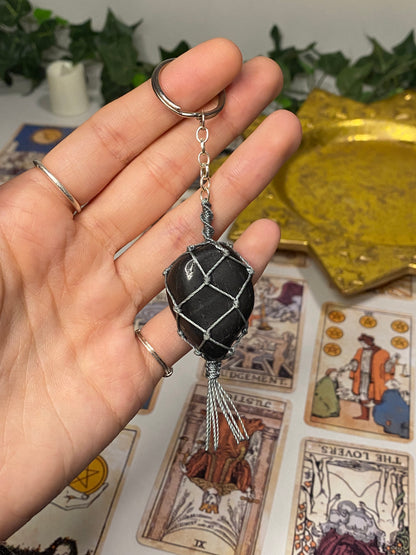 Crystal Macrame Keychains