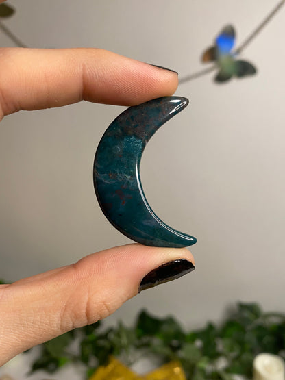 Moss Agate Moon (Small)
