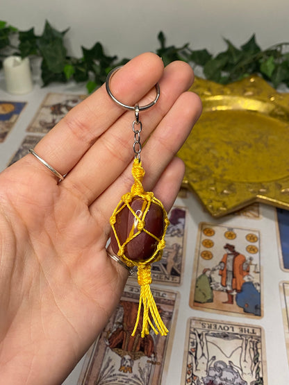 Crystal Macrame Keychains