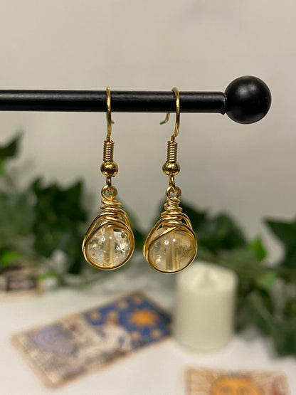 Gold Crystal Earrings