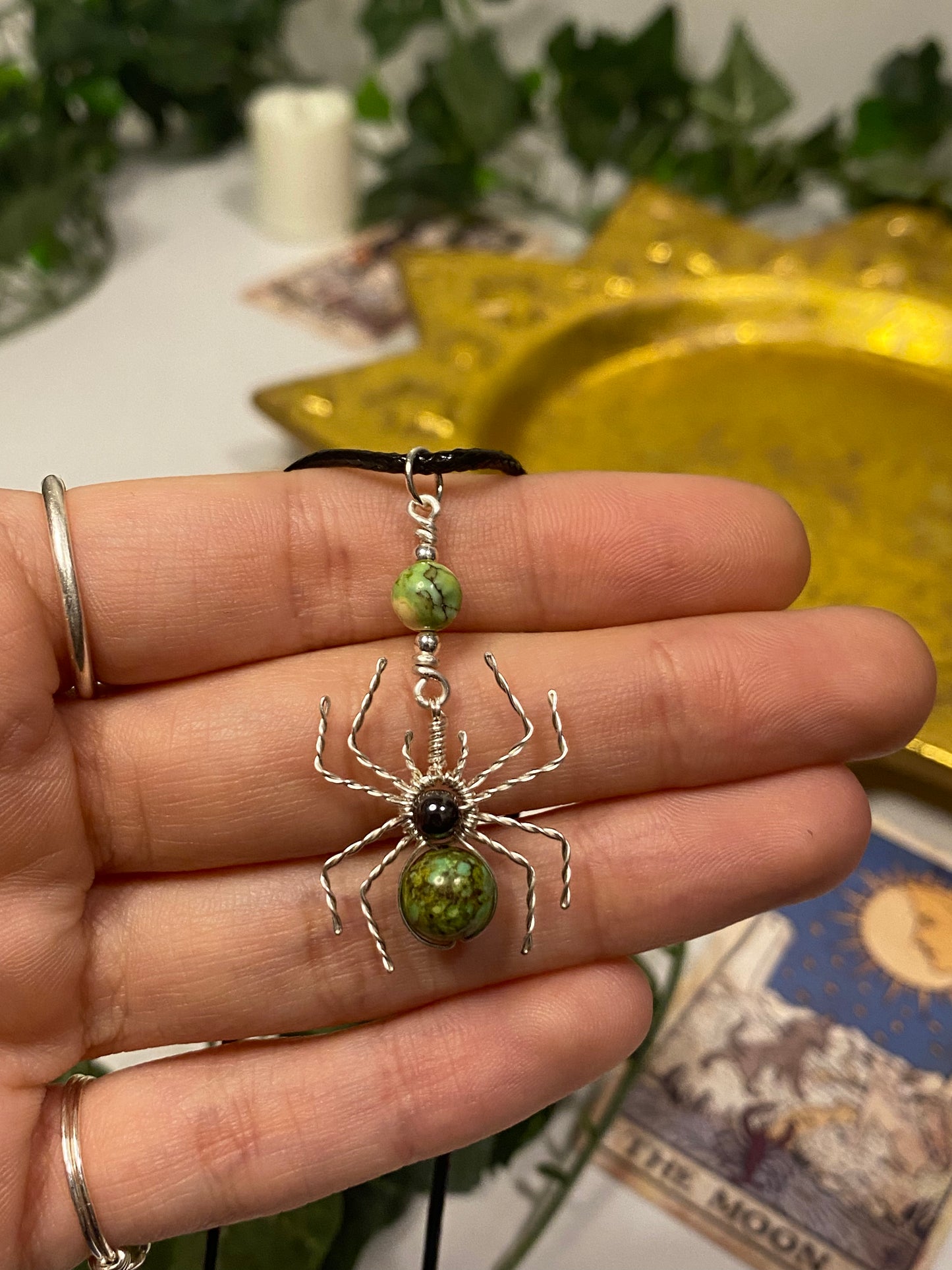 Crystal Spider Necklaces (Silver)