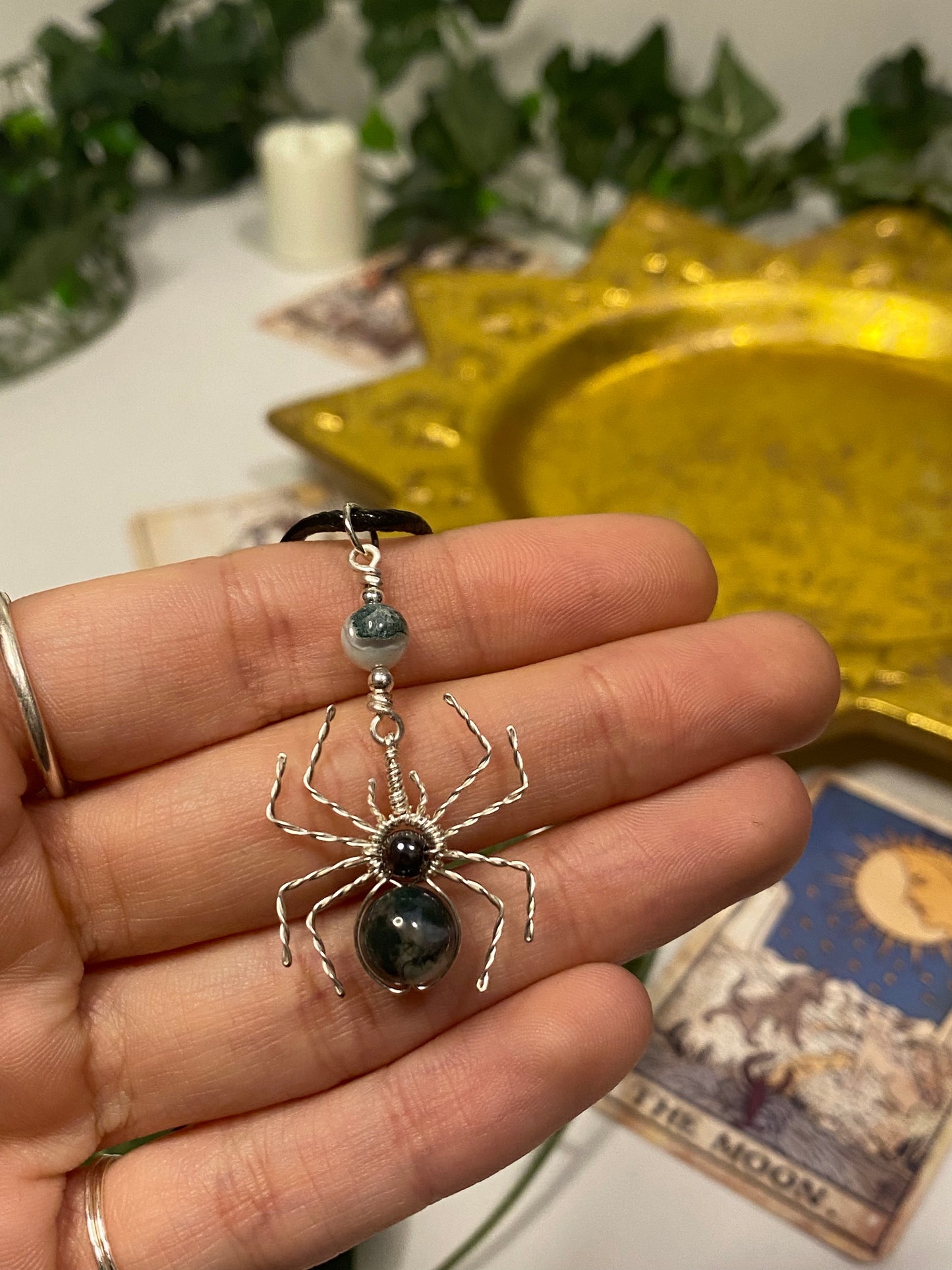 Crystal Spider Necklaces (Silver)