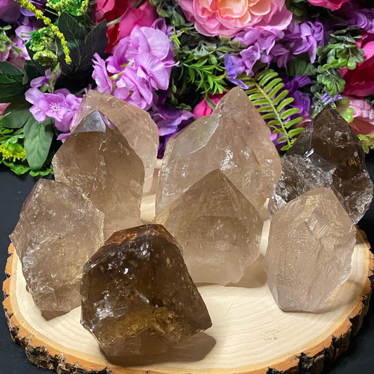 Smoky Quartz Top Polished Towers