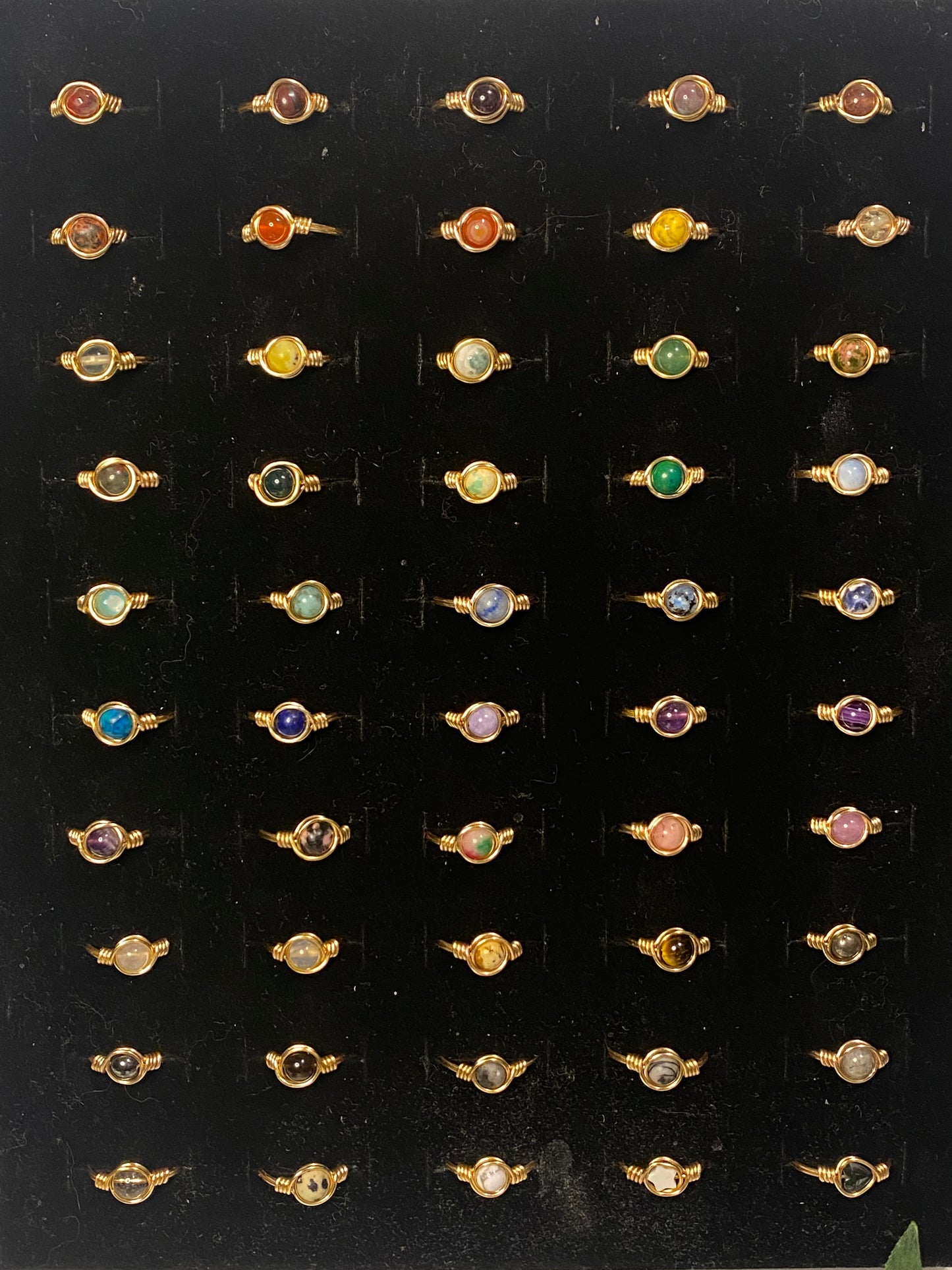 Gold Crystal Rings